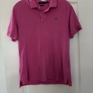 Polo by Ralph Lauren Pink Boy’s Short-Sleeve Polo with Green Pony